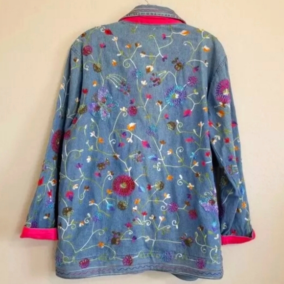 NWT All over beaded denim jacket by Quacker Factory, size 3X - Picture 2 of 5